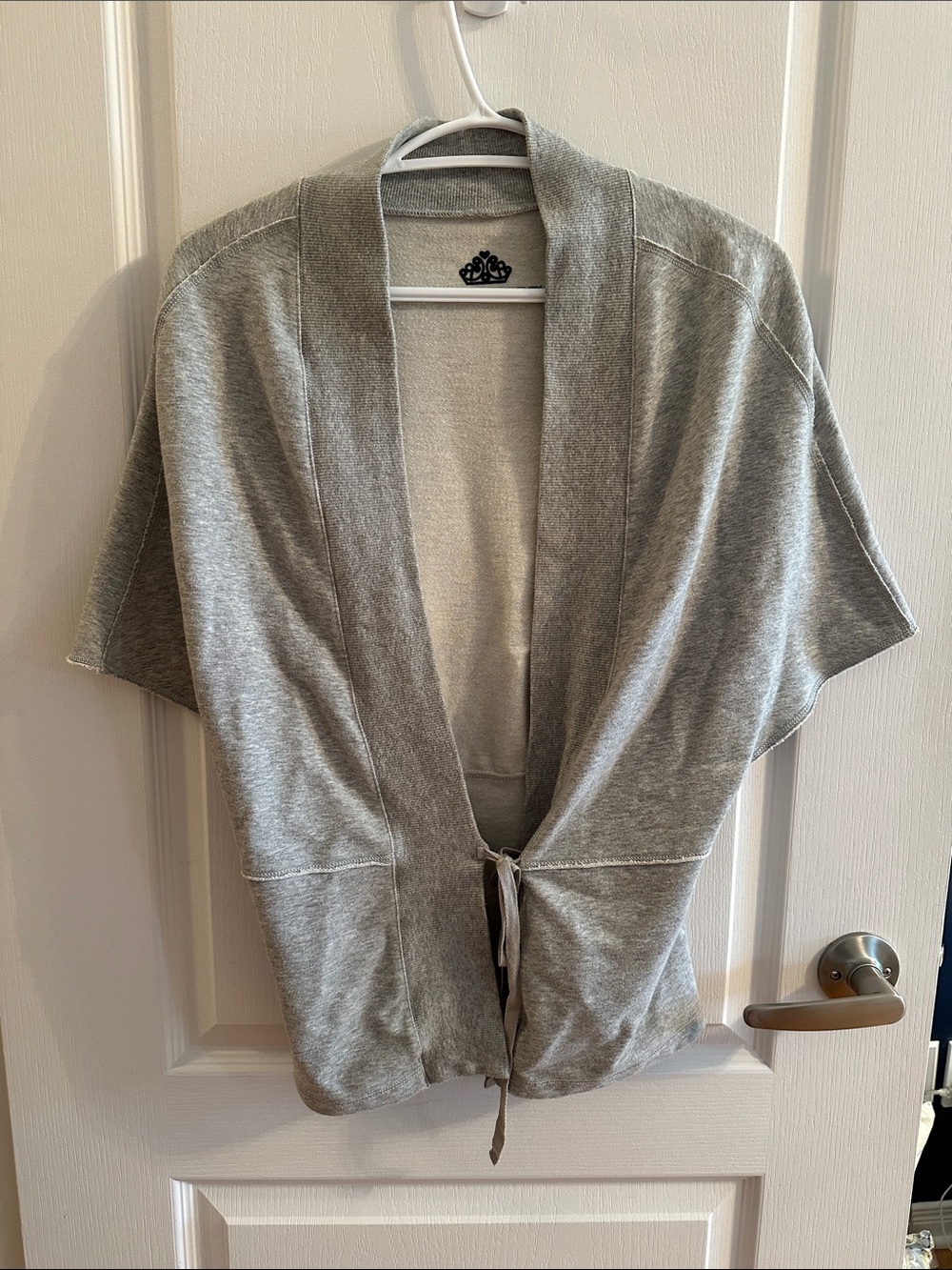 Gray cotton cardigan